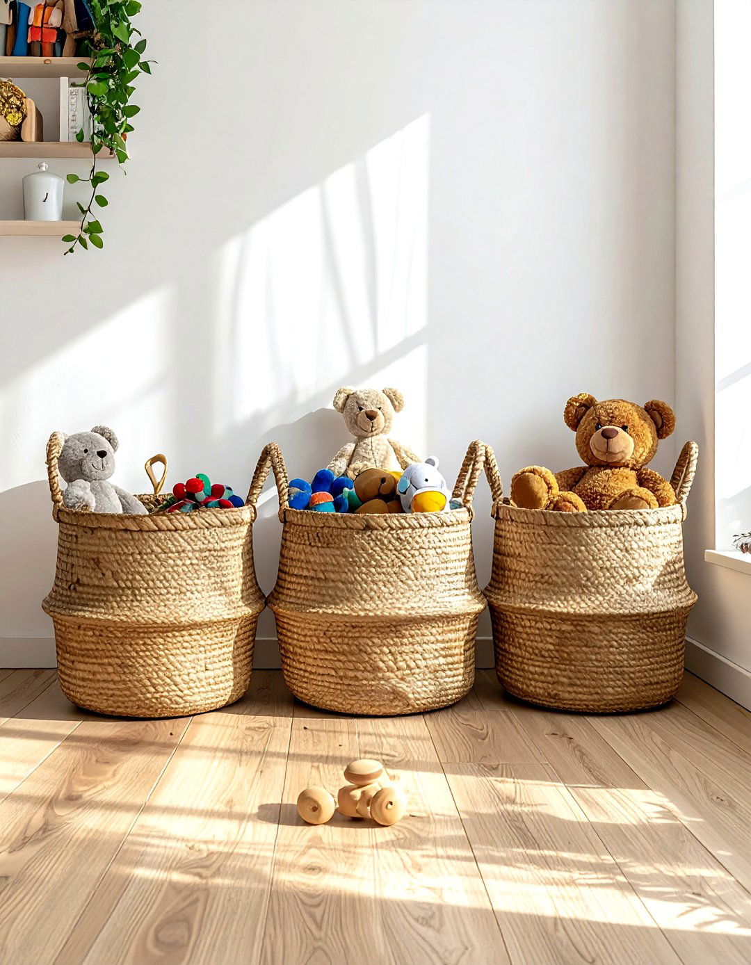 Seagrass Basket Toy Storage - 30 seagrass basket ideas