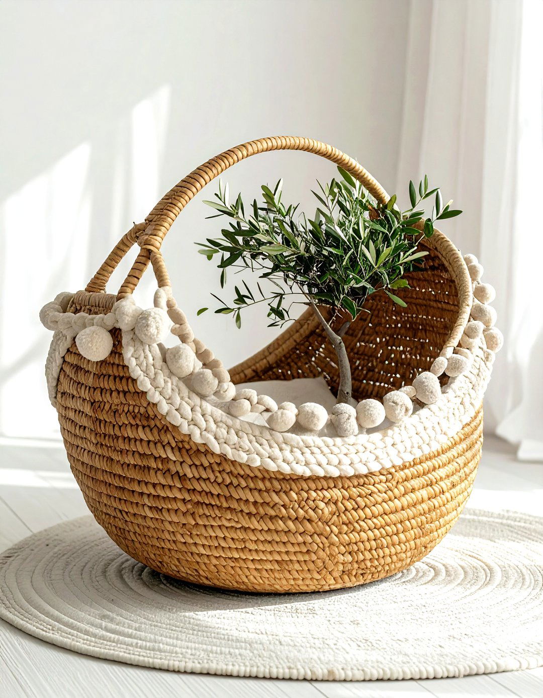 Seagrass Belly Basket - 30 basket decor ideas