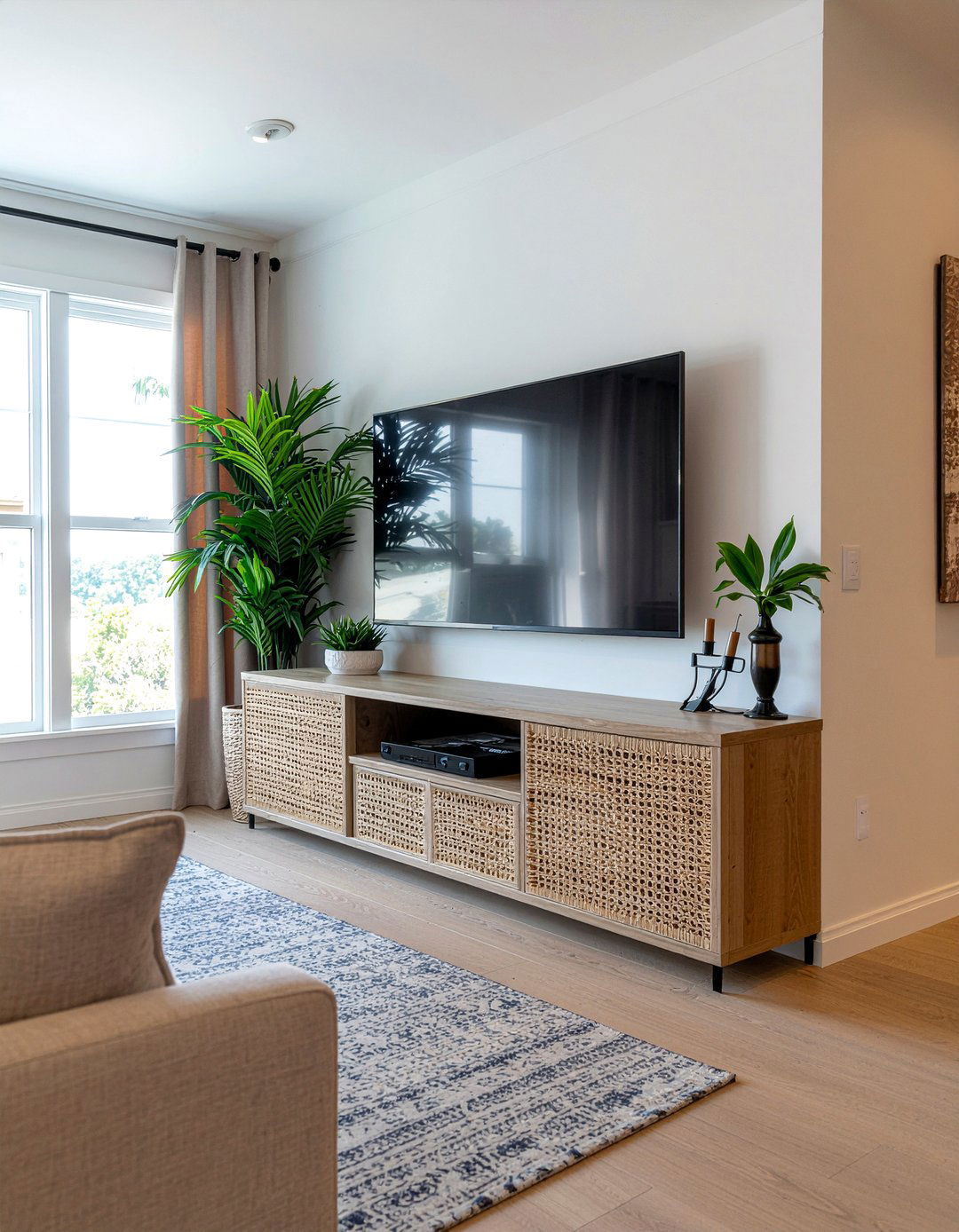 Seagrass Cabinet Door - 30 seagrass living room ideas