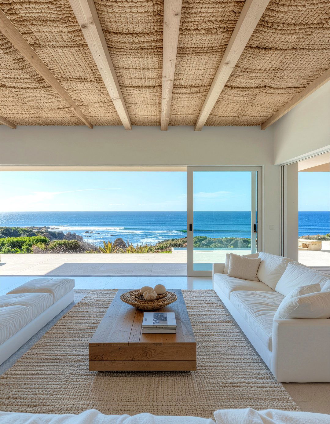 Seagrass Ceiling Treatment - 30 seagrass living room ideas