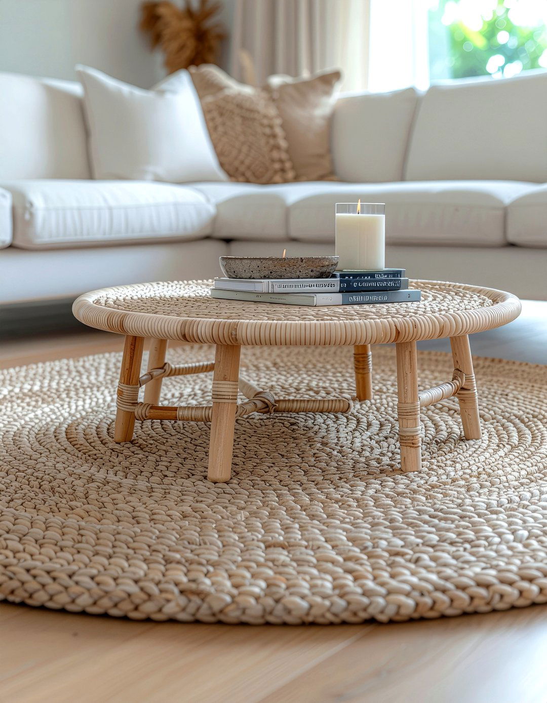 Seagrass Coffee Table - 30 seagrass living room ideas