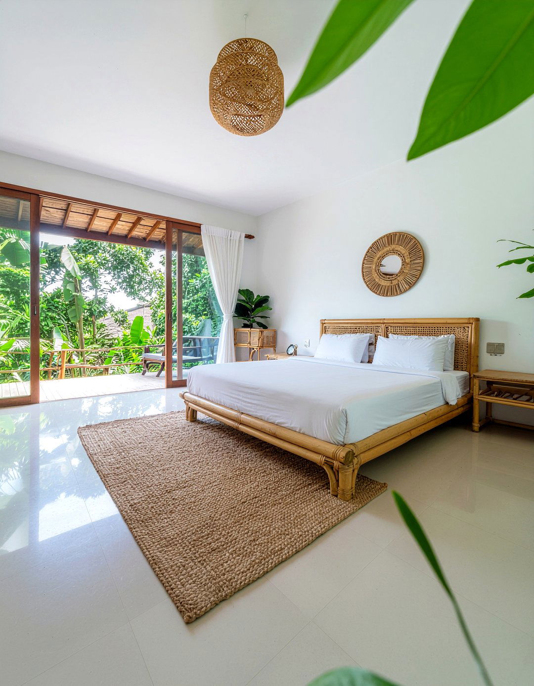 Seagrass Floor Mat - 30 jungle bedroom ideas