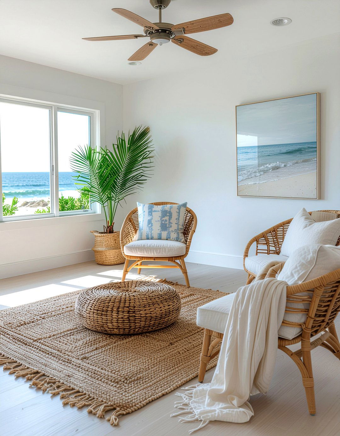 Seagrass Furniture - 30 coastal living room ideas