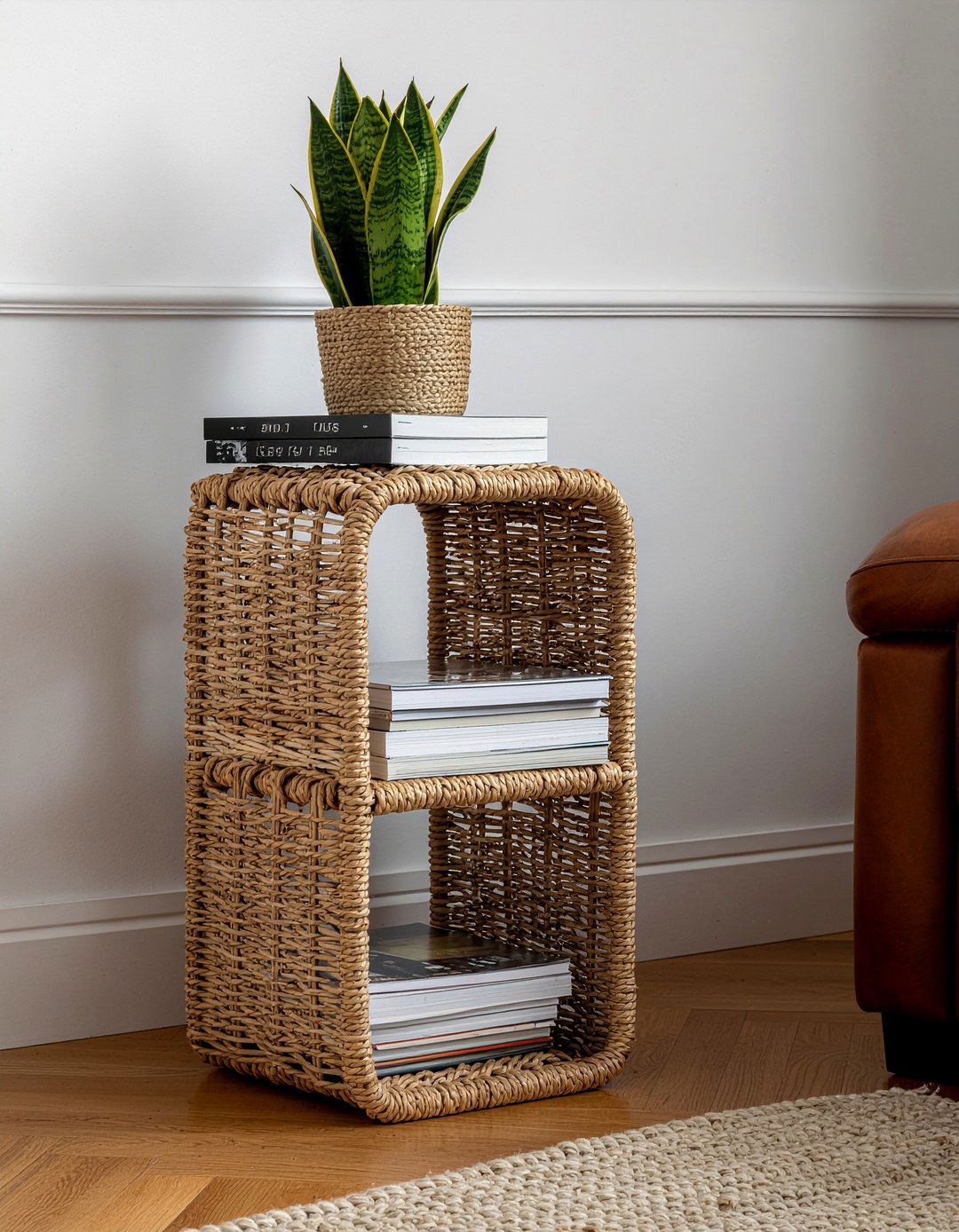 Seagrass Magazine Rack - 30 seagrass living room ideas