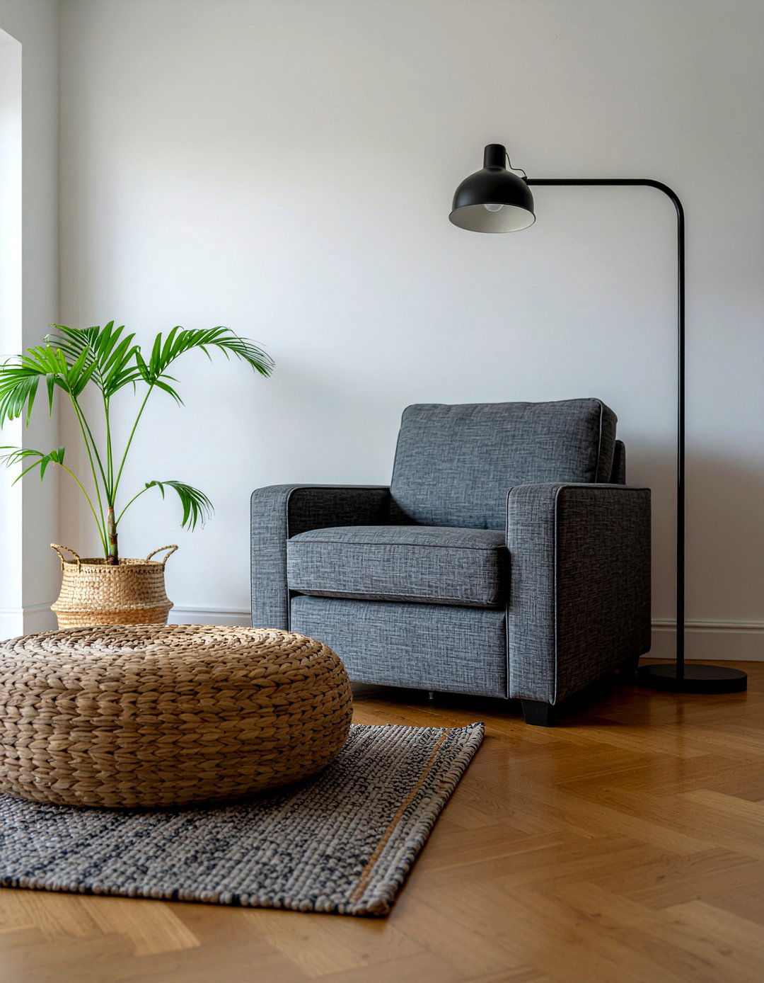 Seagrass Ottoman - 30 seagrass living room ideas