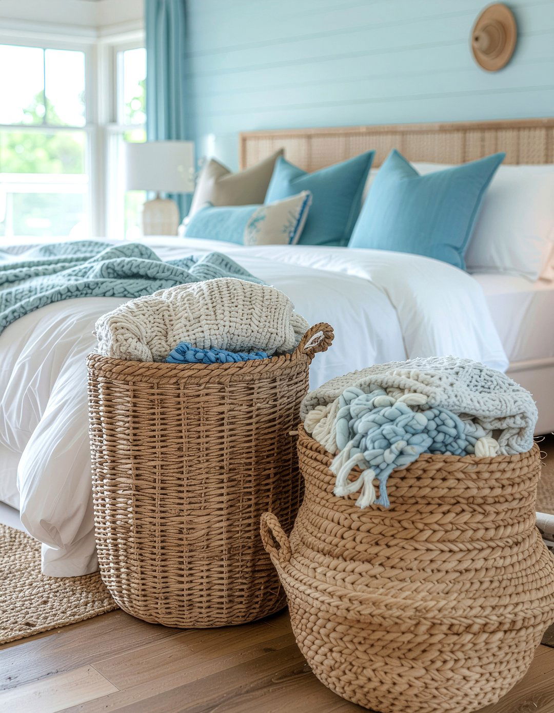 Seagrass Storage Basket - 30 woven bedroom ideas