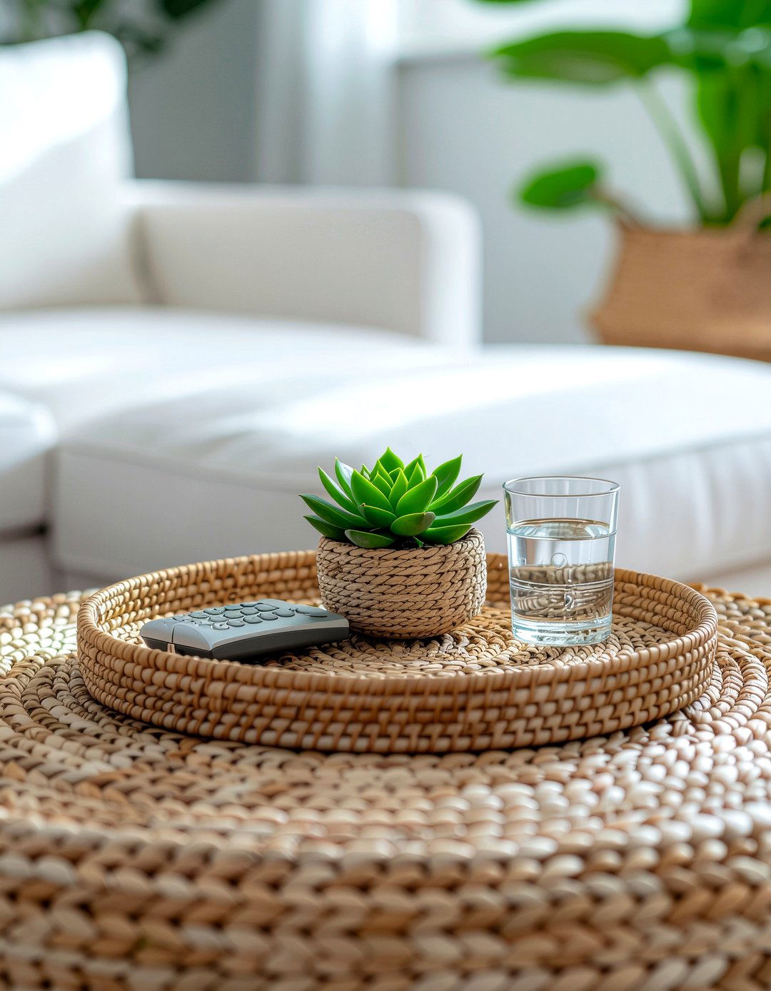 Seagrass Tray - 30 seagrass living room ideas