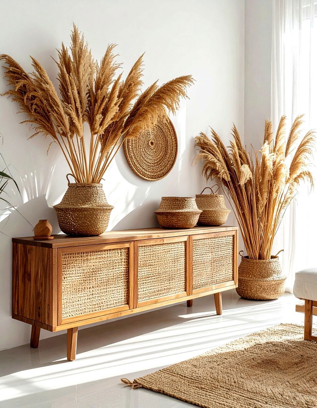 Seagrass Wall Art - 30 natural dining room ideas