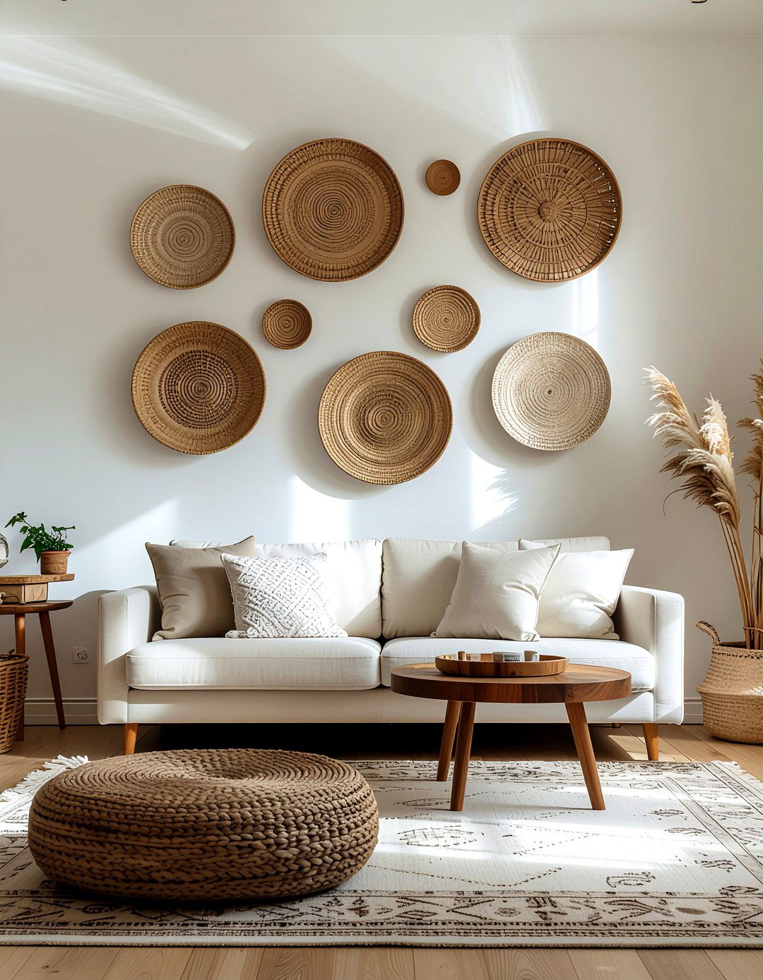 Seagrass Wall Decor - 30 seagrass living room ideas