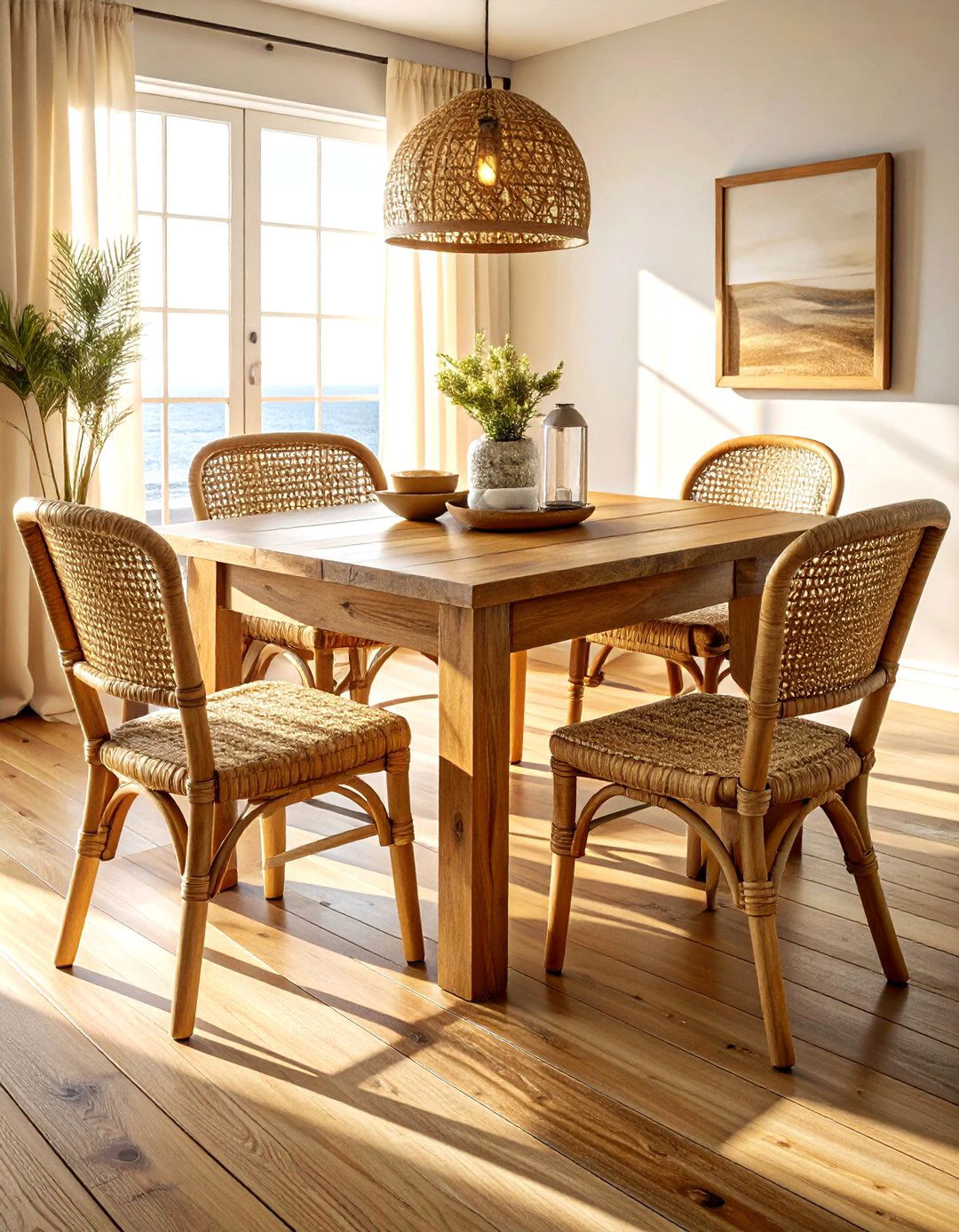 Seagrass dining chair - 30 seagrass decor ideas