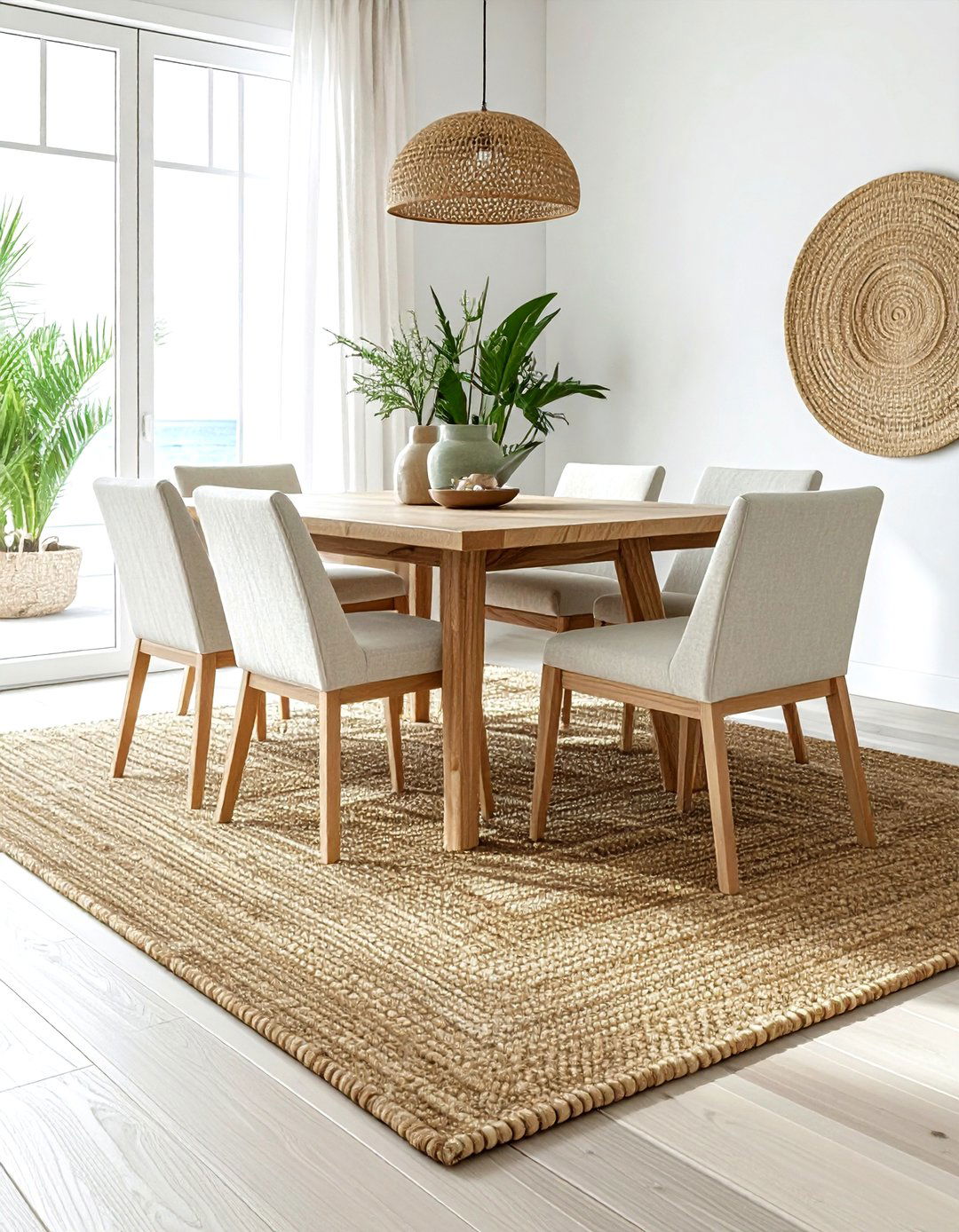 Seagrass rug - 30 nautical dining room ideas