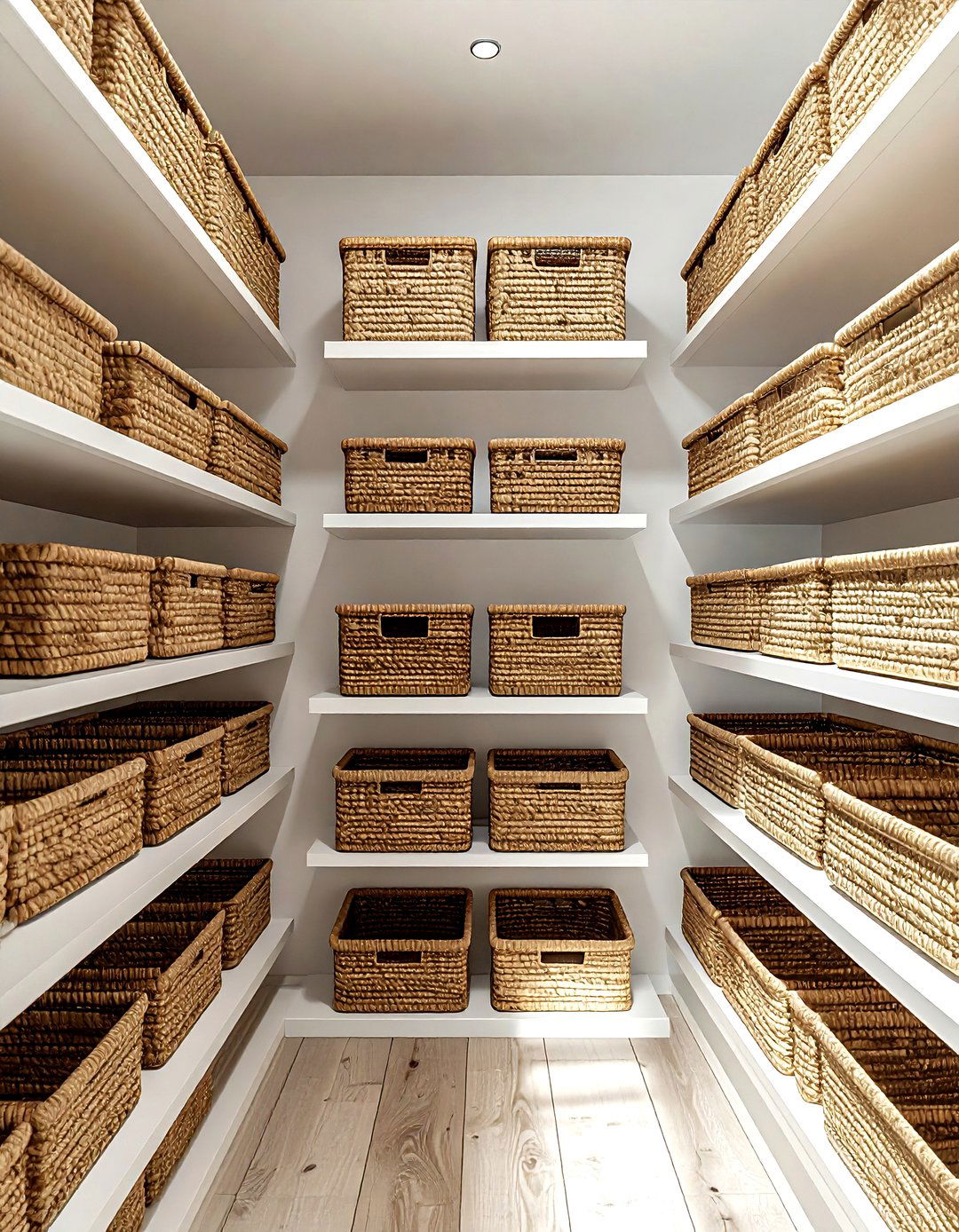 Seagrass shelf basket - 30 seagrass decor ideas