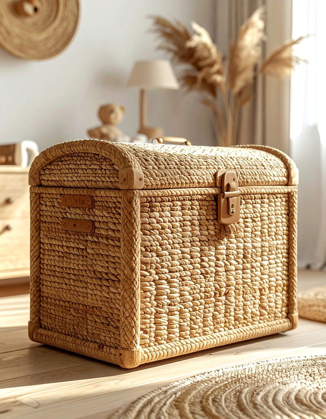 Seagrass toy box - 30 seagrass decor ideas