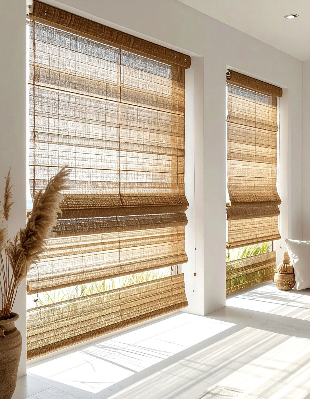 Seagrass window shades - 30 seagrass decor ideas