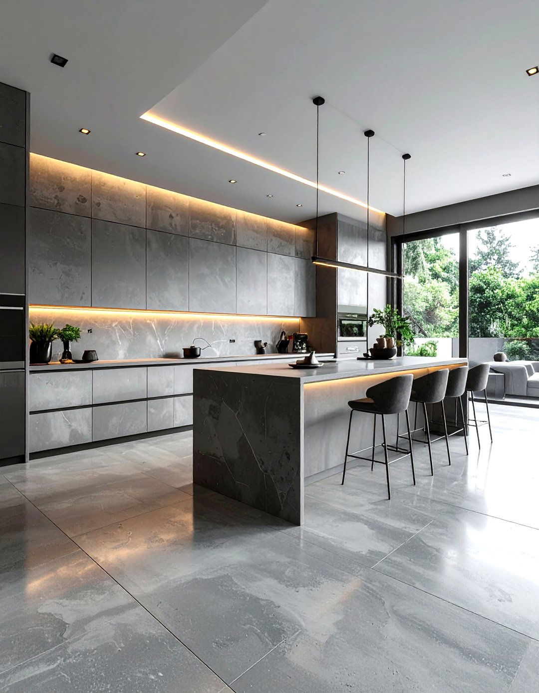 Seamless Concrete Floor Kitchen - 30 polished concrete floor kitchen ideas