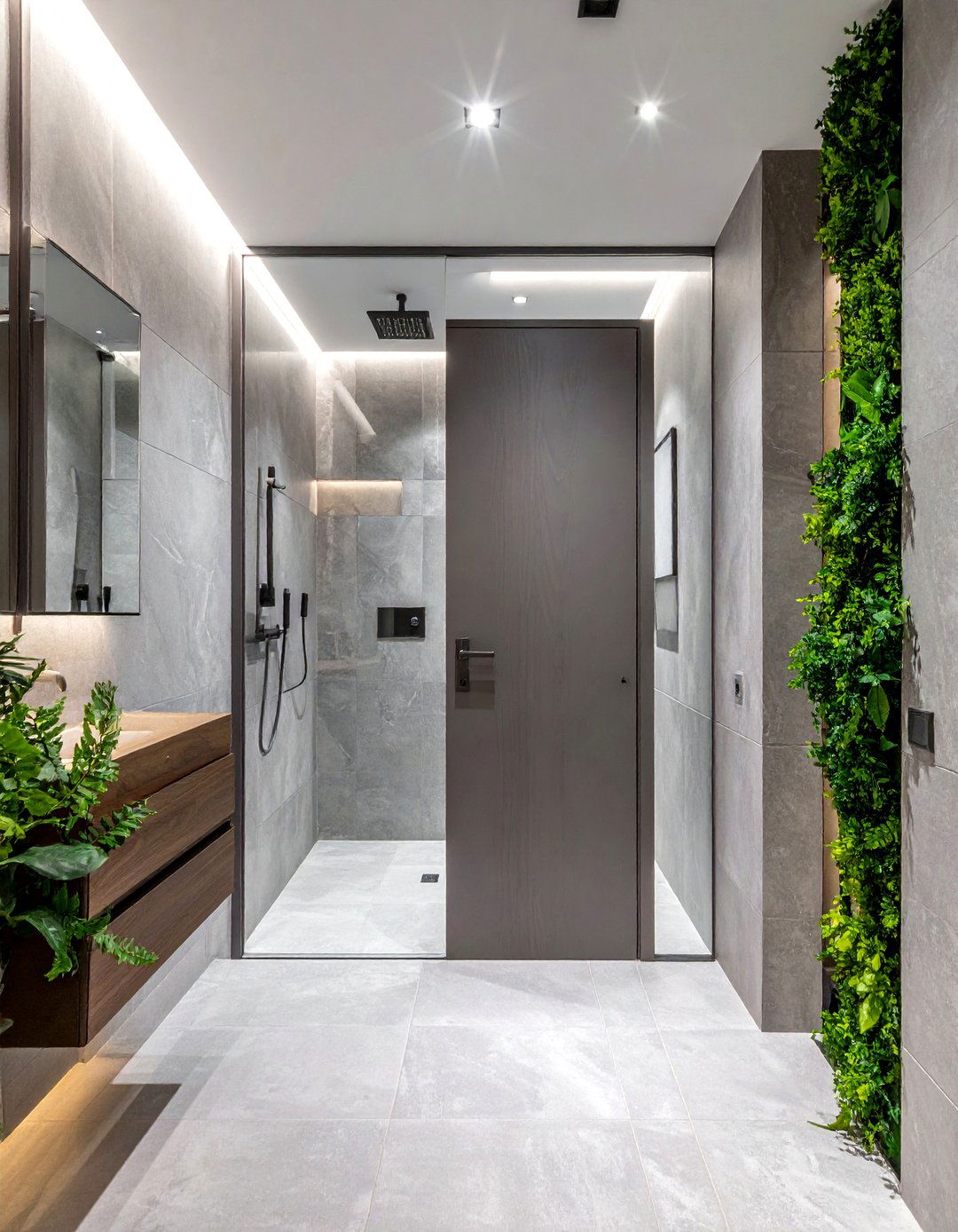 Seamless hidden pocket door - 30 bathroom pocket door ideas