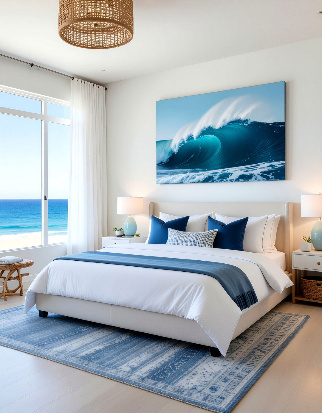Seascape Wall Art Bedroom - 30 beach house bedroom ideas