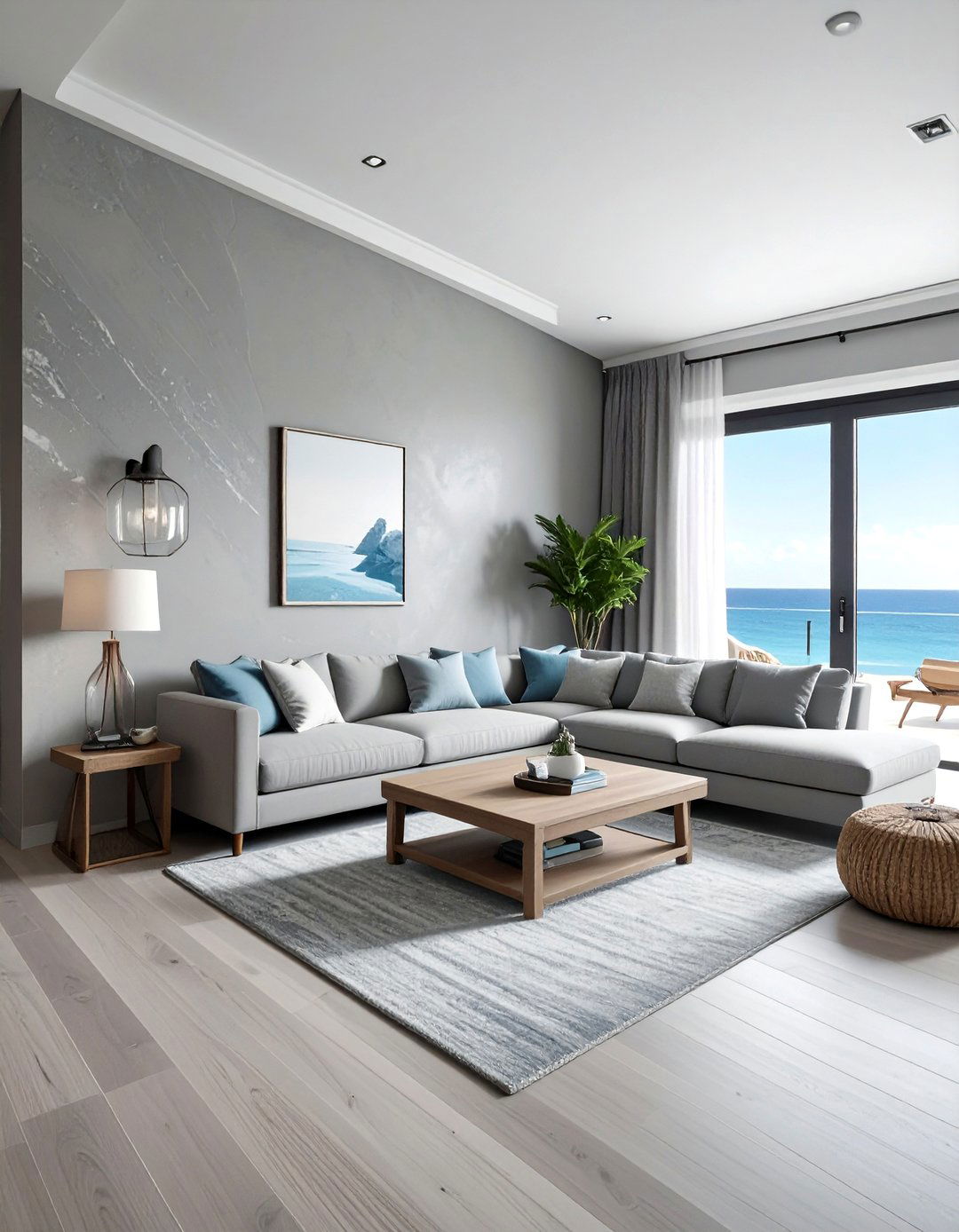 Seaside Living Room Gray Palette - 30 coastal gray living room ideas