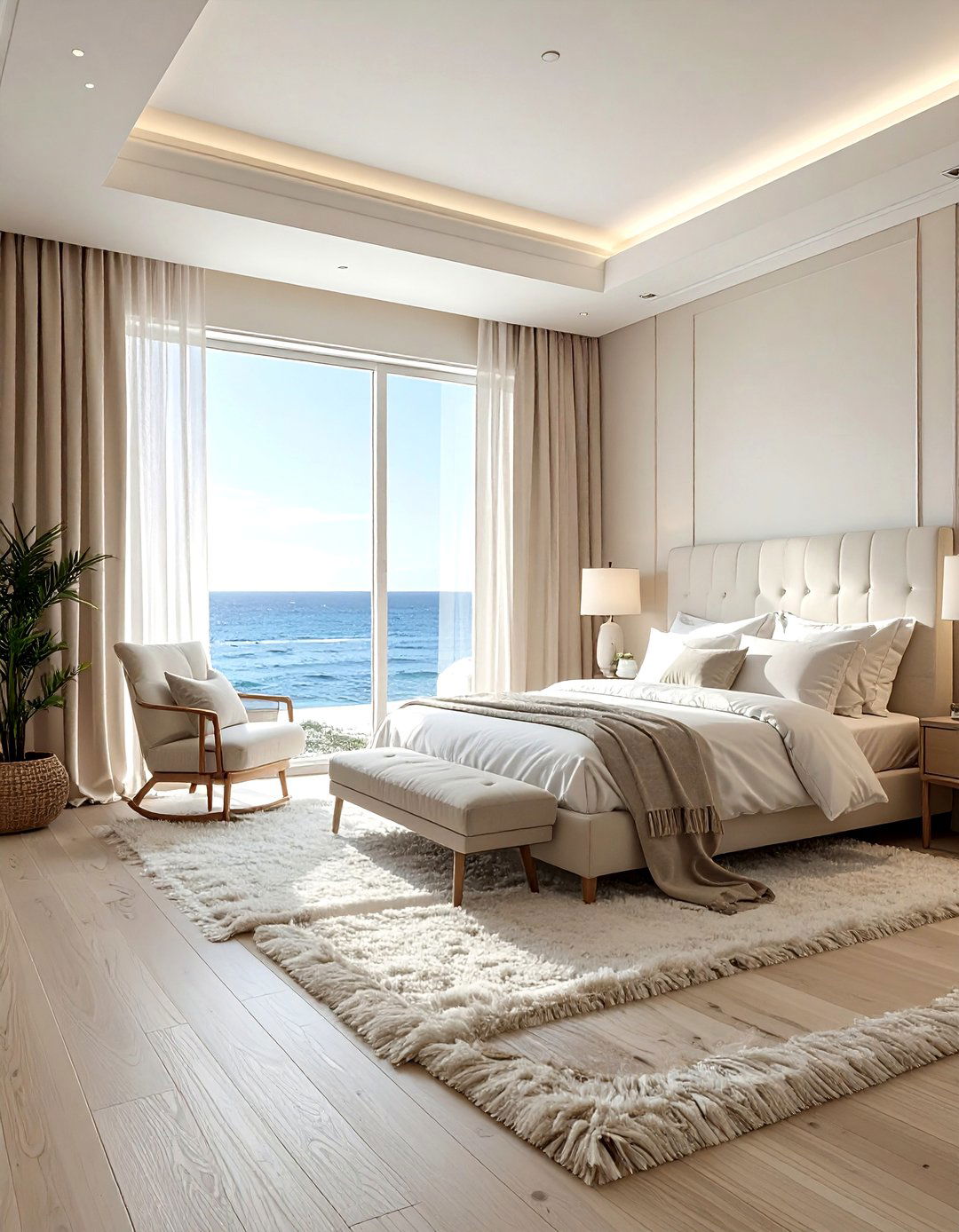Seaside Sanctuary Bedroom - 30 coastal beige bedroom ideas