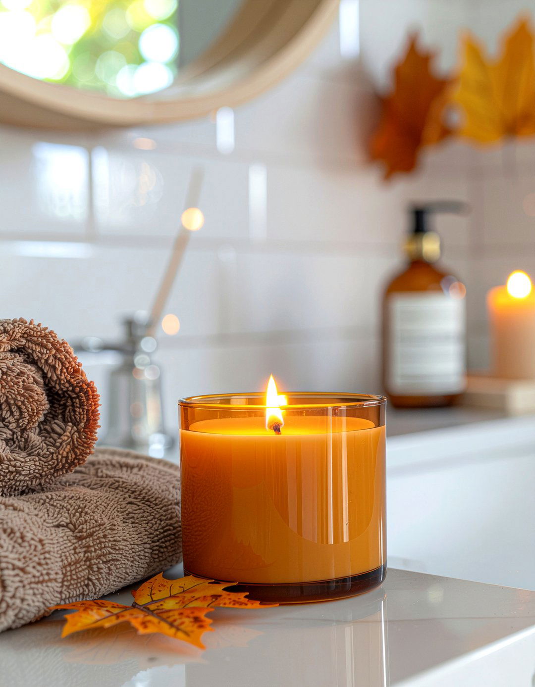 Seasonal Candle Scents - 30 bathroom candle ideas