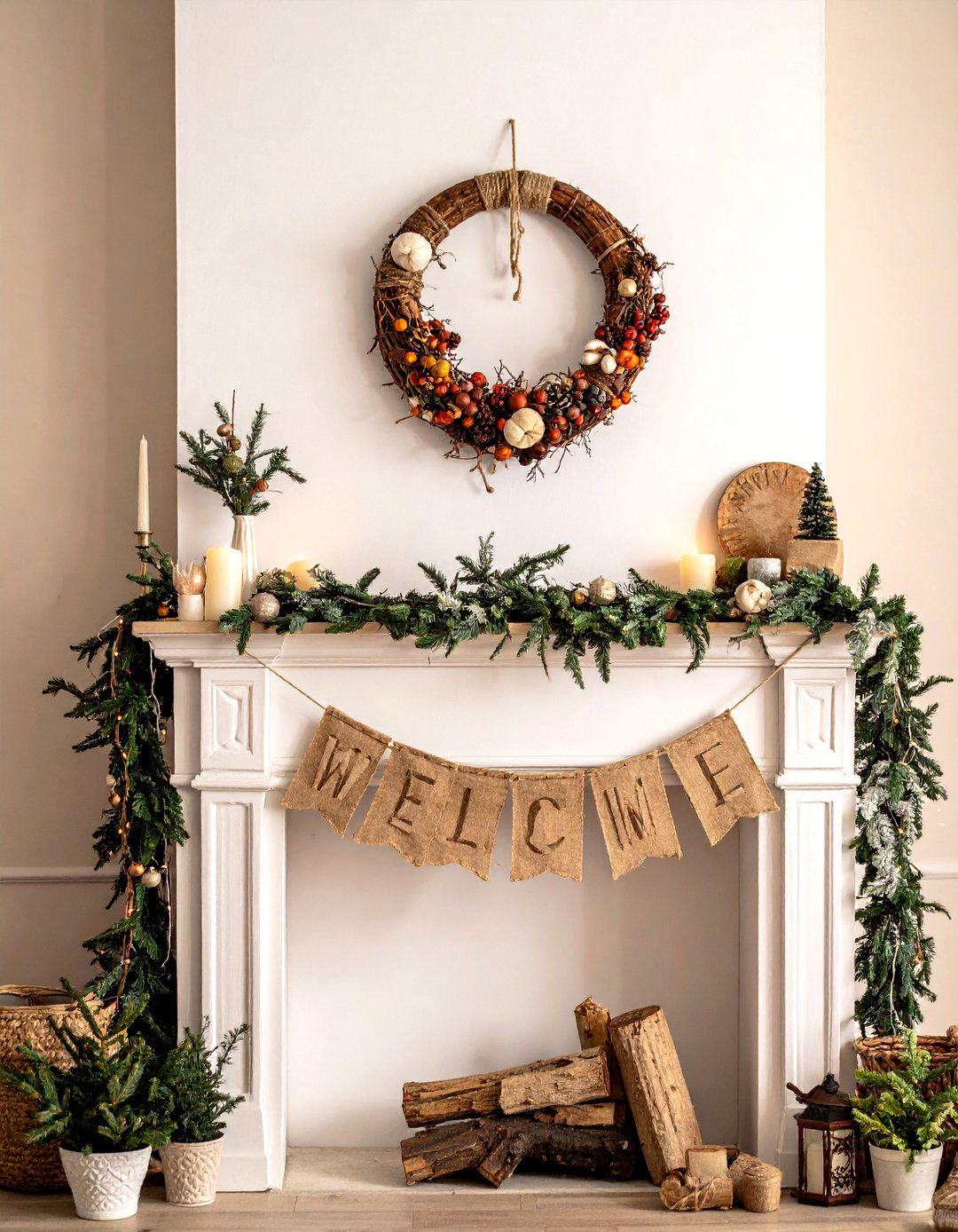 Seasonal banner hanging - 30 command strip decor ideas