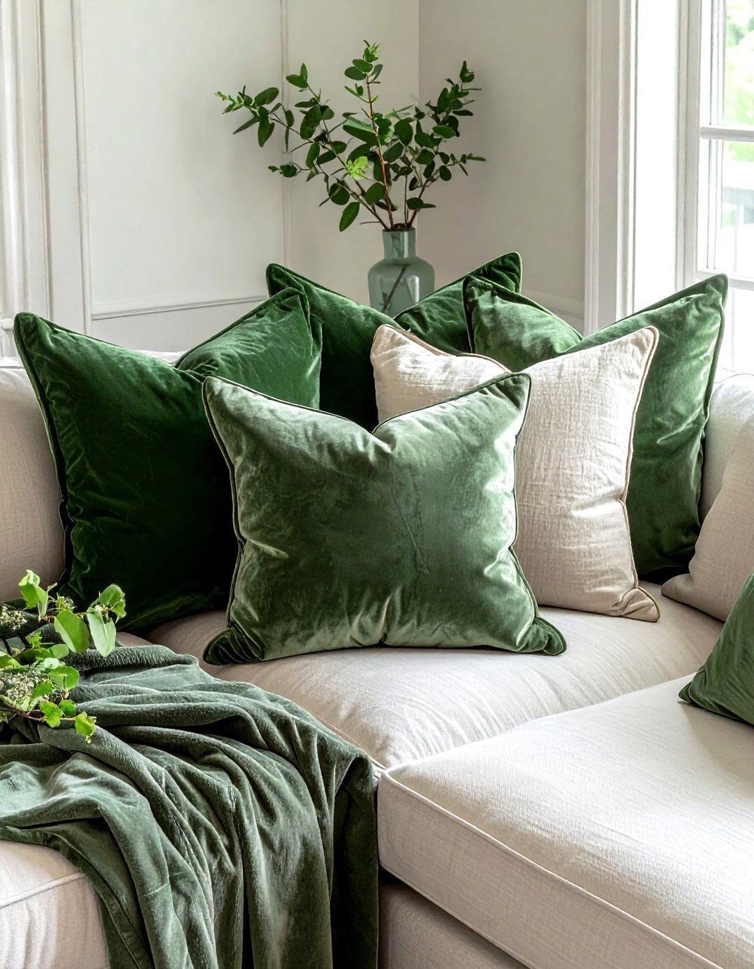Sectional Corner Pillow Setup - 30 pillow arrangement ideas