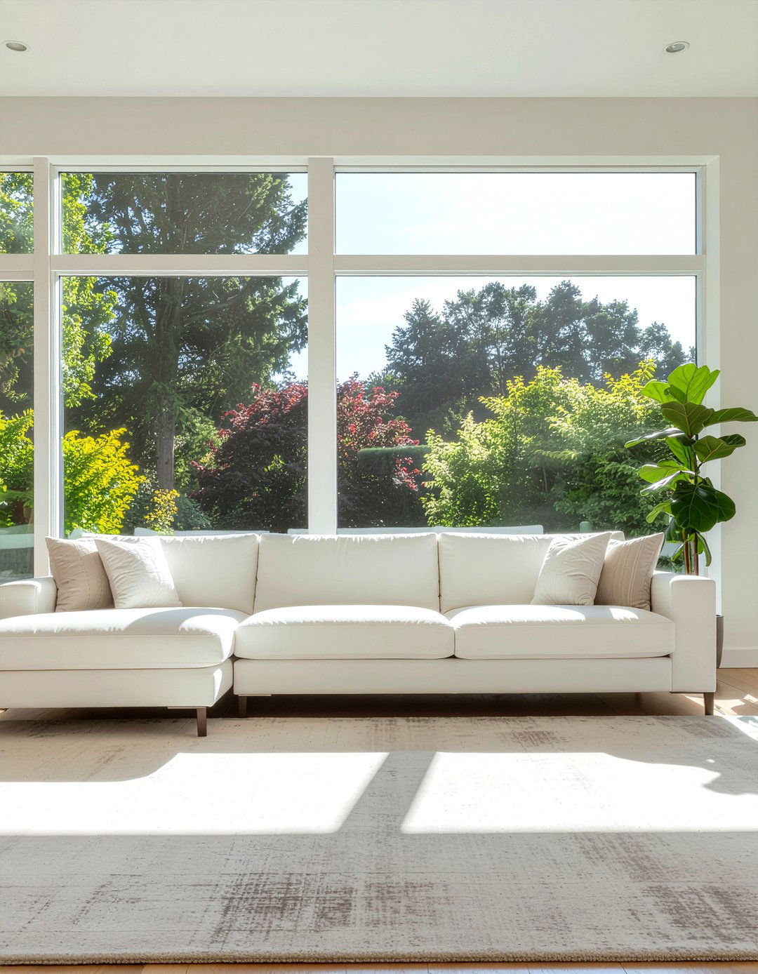 Sectional Placed Against Window Wall - 30 living room sectional layout ideas