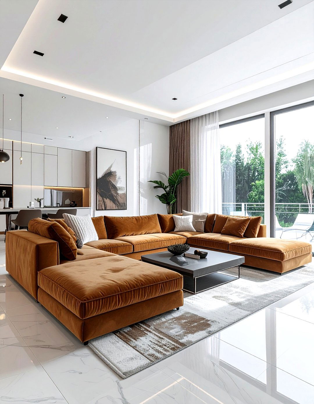 Sectional sofa configuration - 30 living room zoning ideas