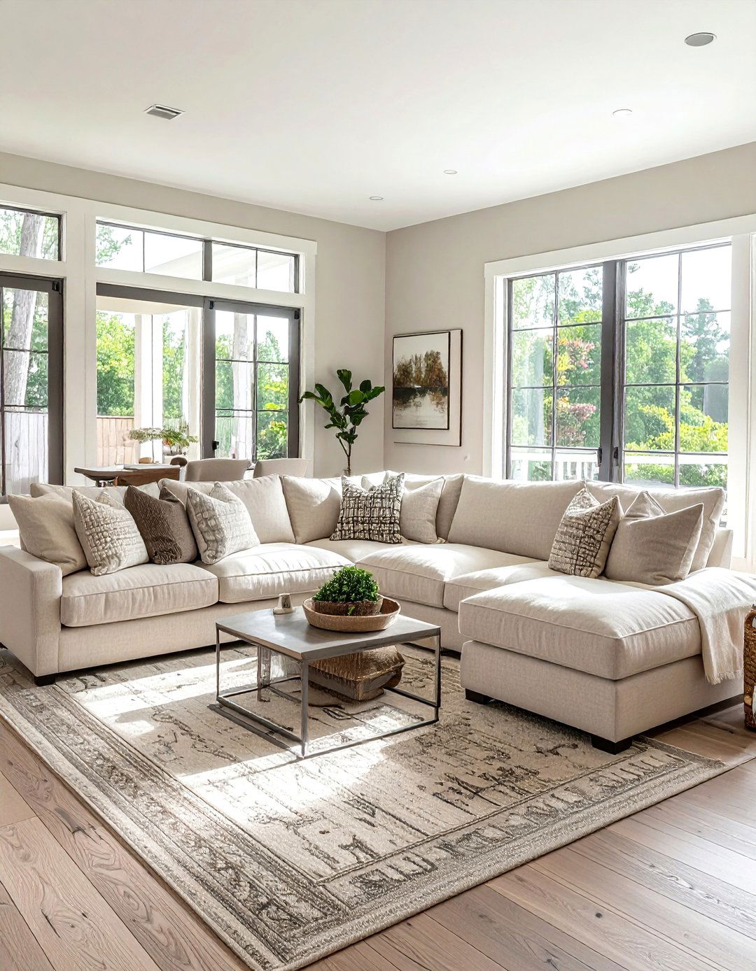 Sectional sofa with chaise - 30 living room guest seating ideas