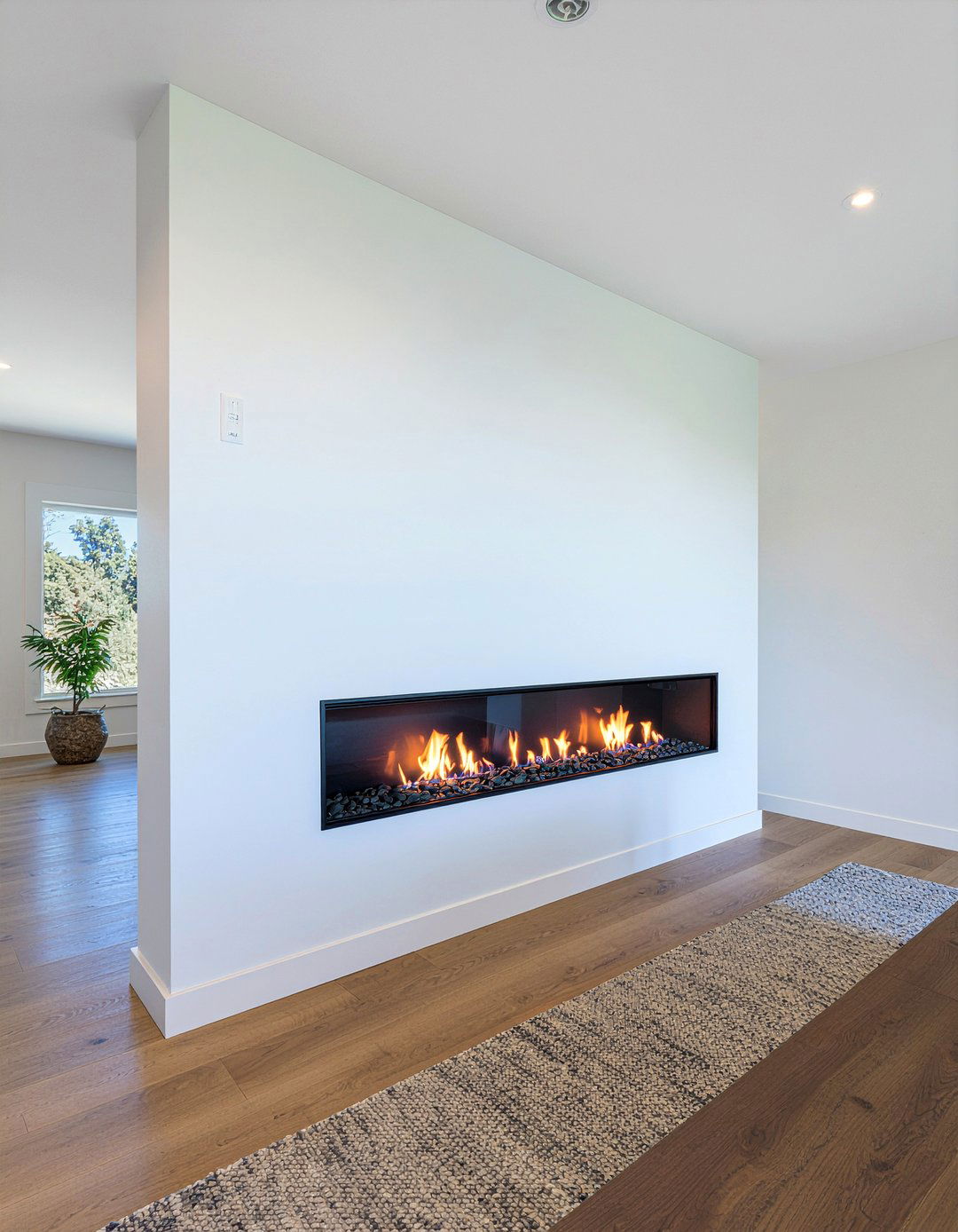 See Through Gas Fireplace Wall - 30 living room gas fireplace ideas