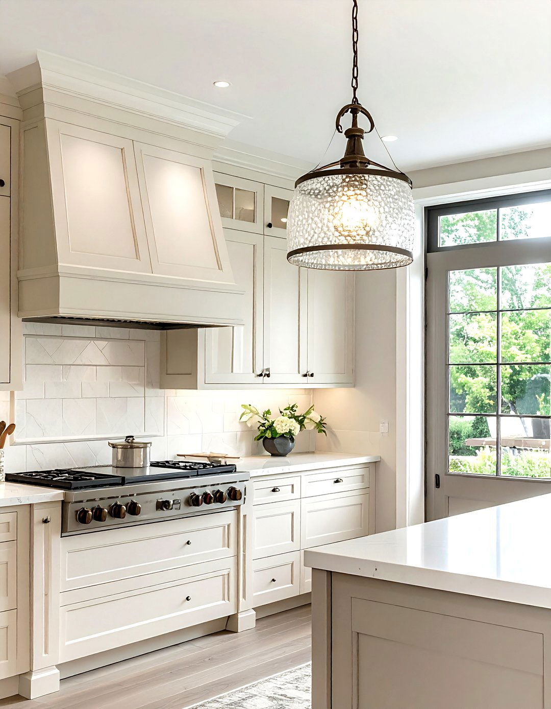 Seeded Glass Flush Mount - 30 flush mount kitchen light ideas