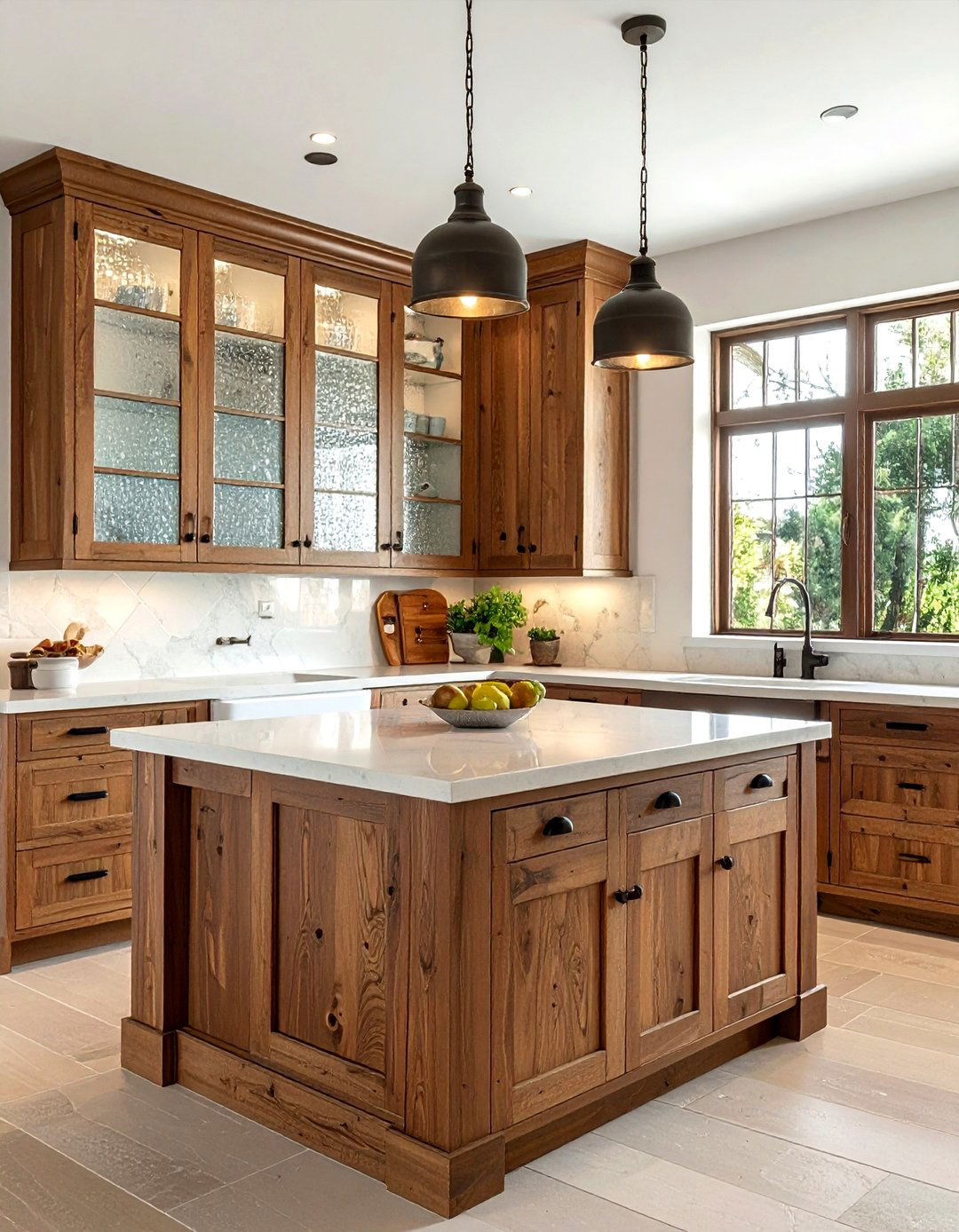 Seeded Glass Kitchen Cabinets - 30 kitchen glass door ideas