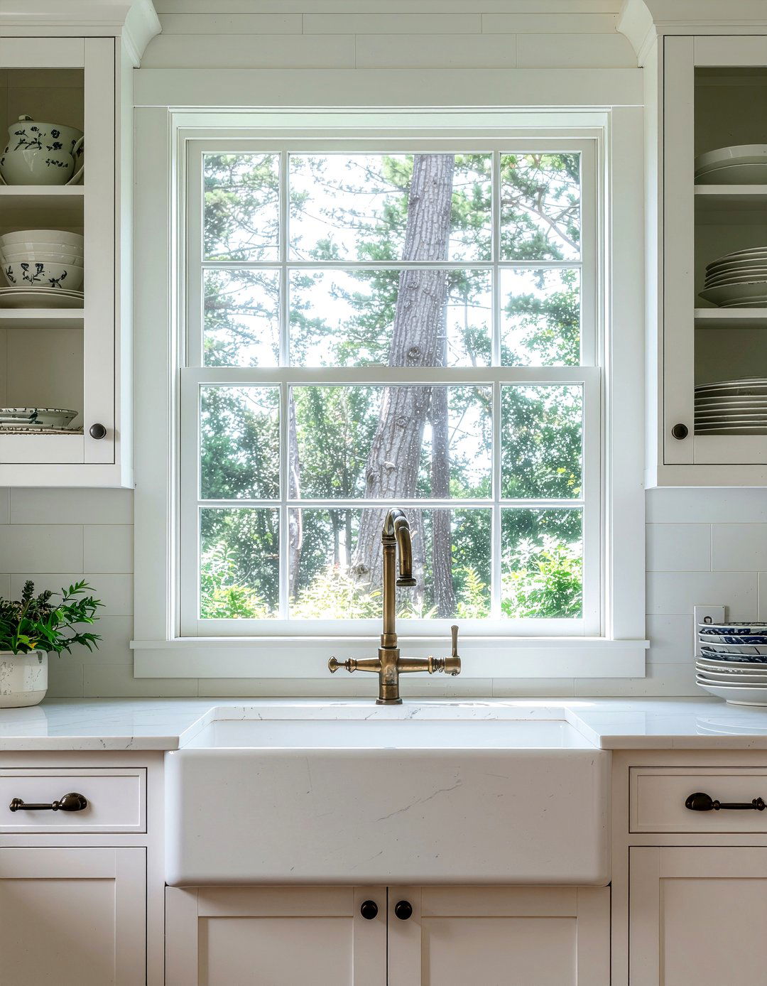 Seeded Glass Kitchen Cabinets - 30 glass front kitchen cabinet ideas