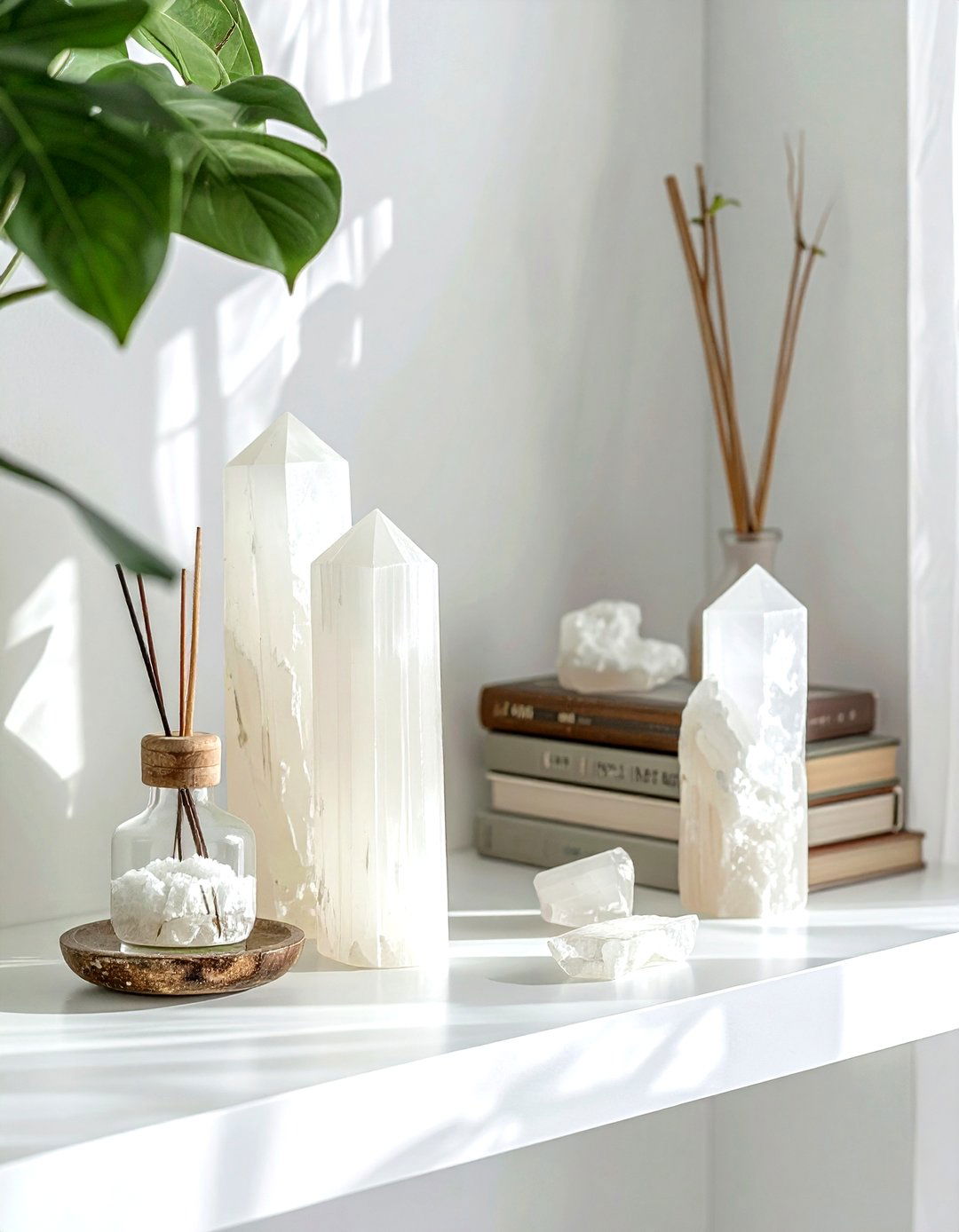 Selenite Bookends - 30 decorative bookend ideas