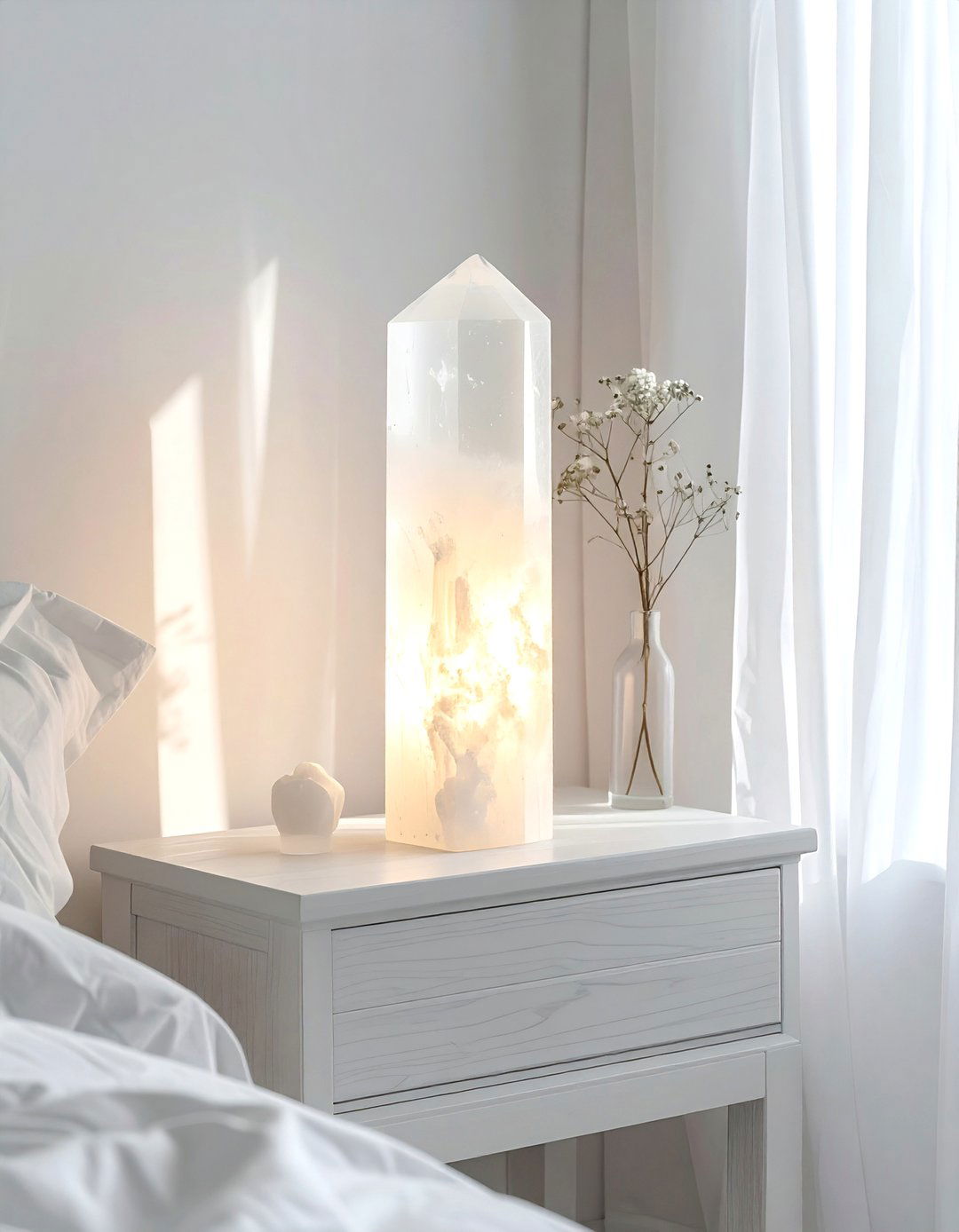 Selenite Tower - 30 mineral decor ideas