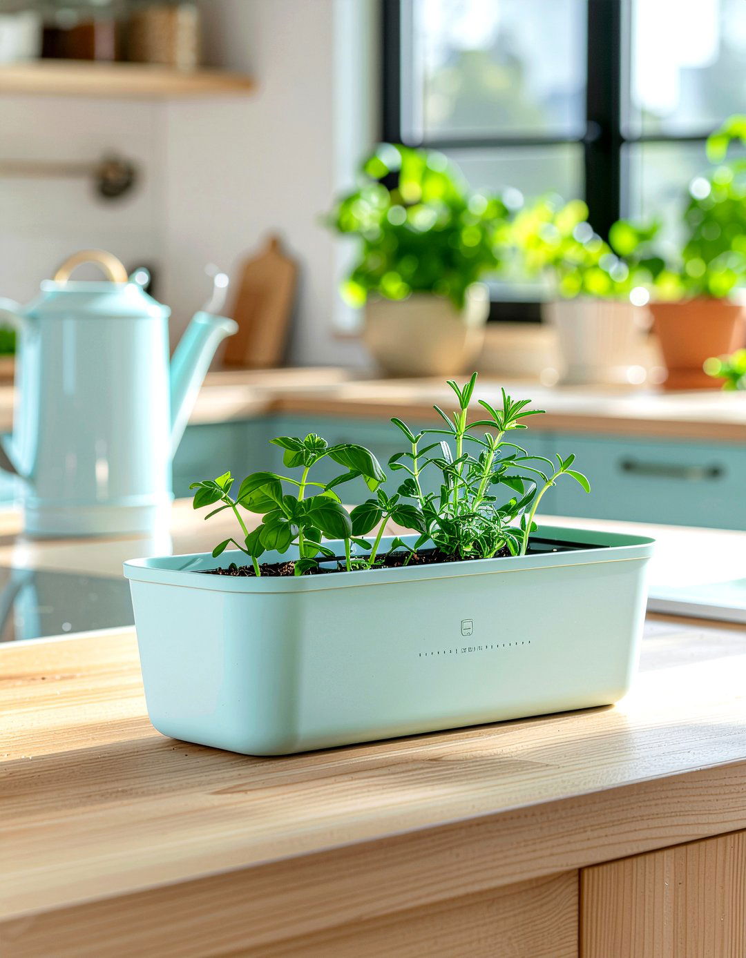 Self Watering Herb Planter - 30 indoor herb garden kitchen ideas