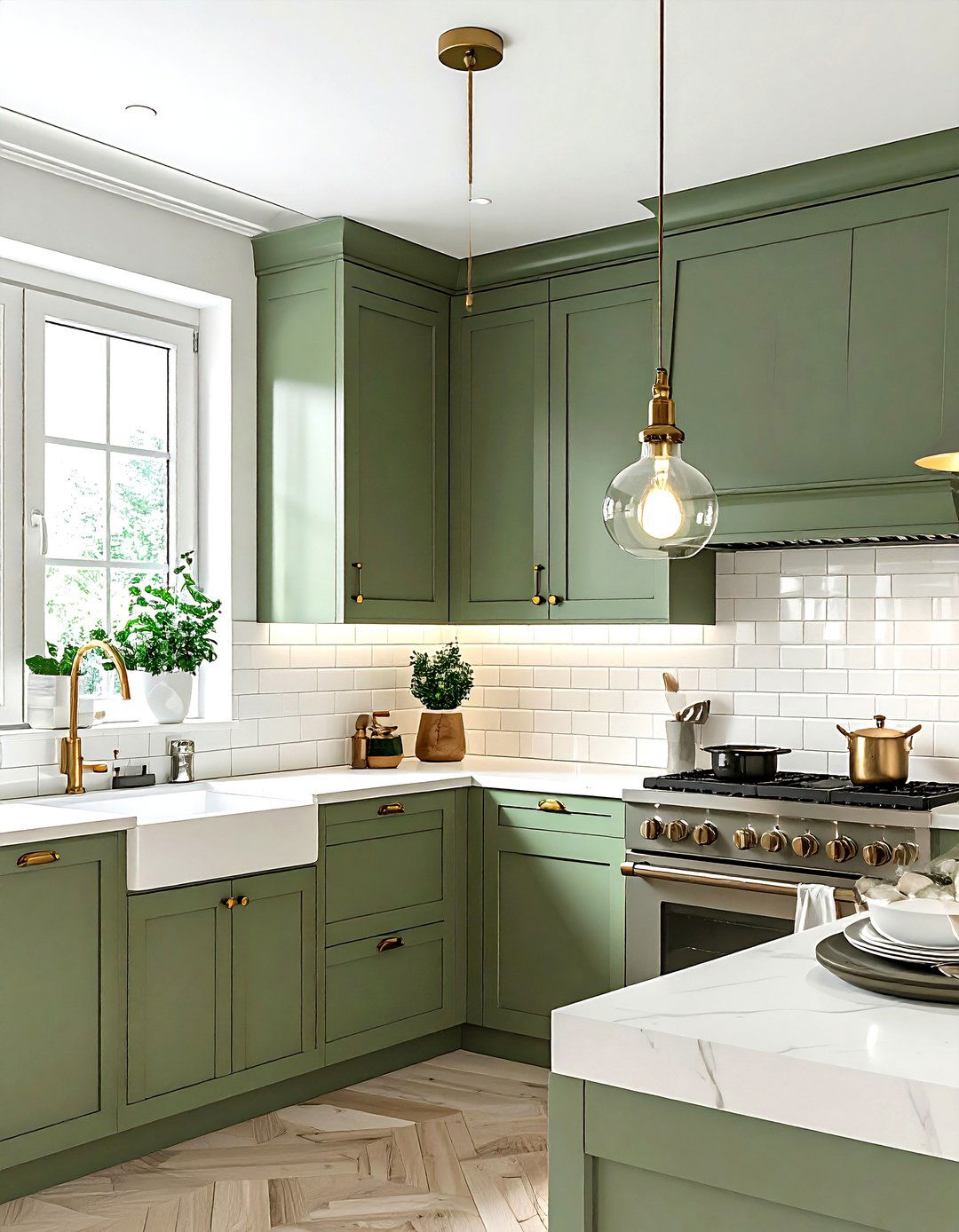 Semi flush mount light - 30 kitchen ambient lighting ideas