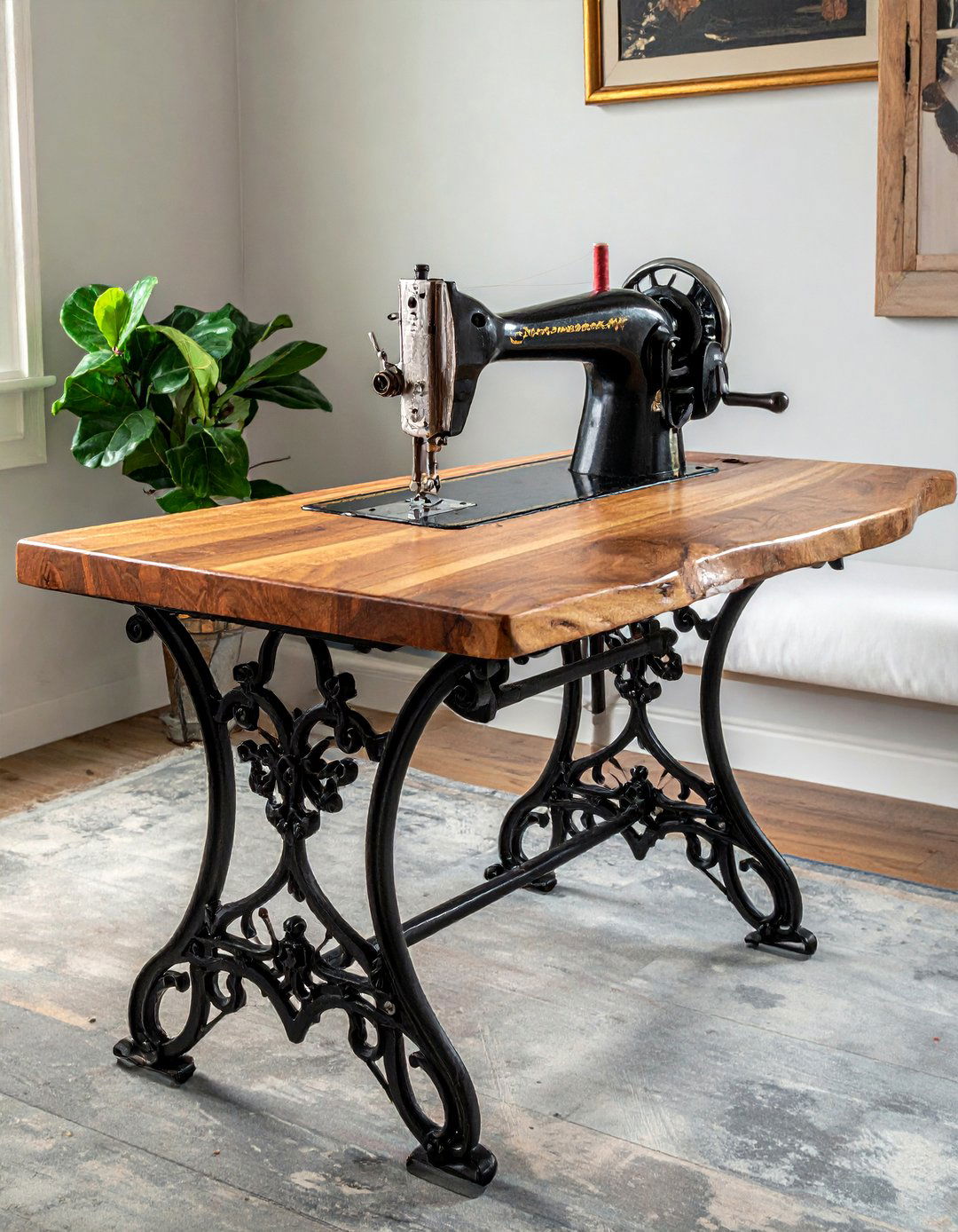 Sewing machine table - 30 upcycled dining room ideas
