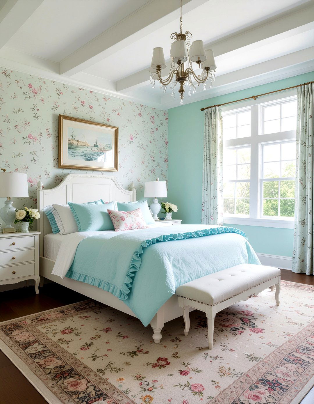 Shabby Chic Aqua Bedroom - 30 aqua bedroom ideas