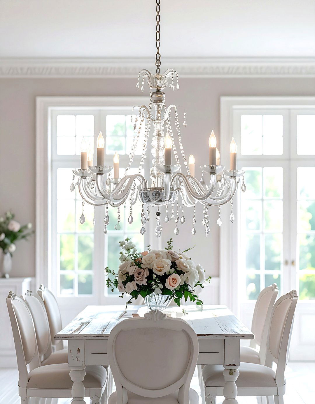 Shabby Chic Chandelier - 30 dining room chandelier ideas