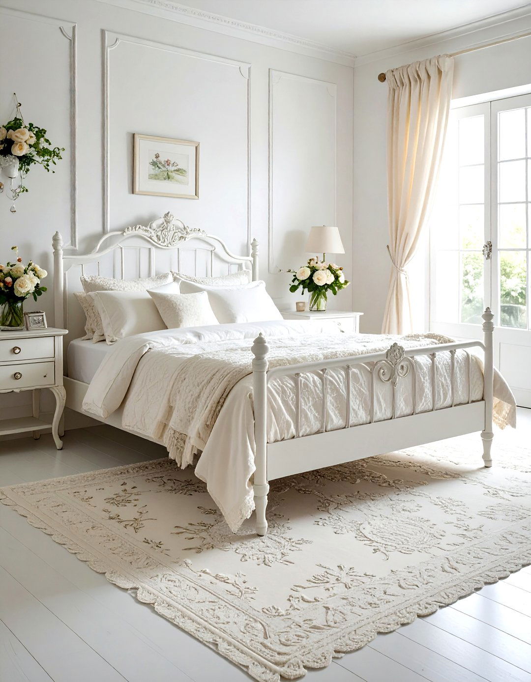 Shabby Chic Cream And White Bedroom - 30 cream and white bedroom ideas