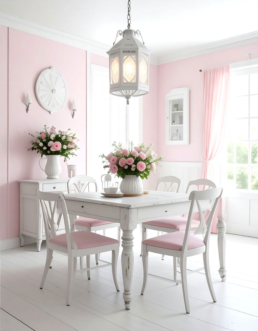 Shabby Chic Dining Room - 30 lantern chandelier dining room ideas