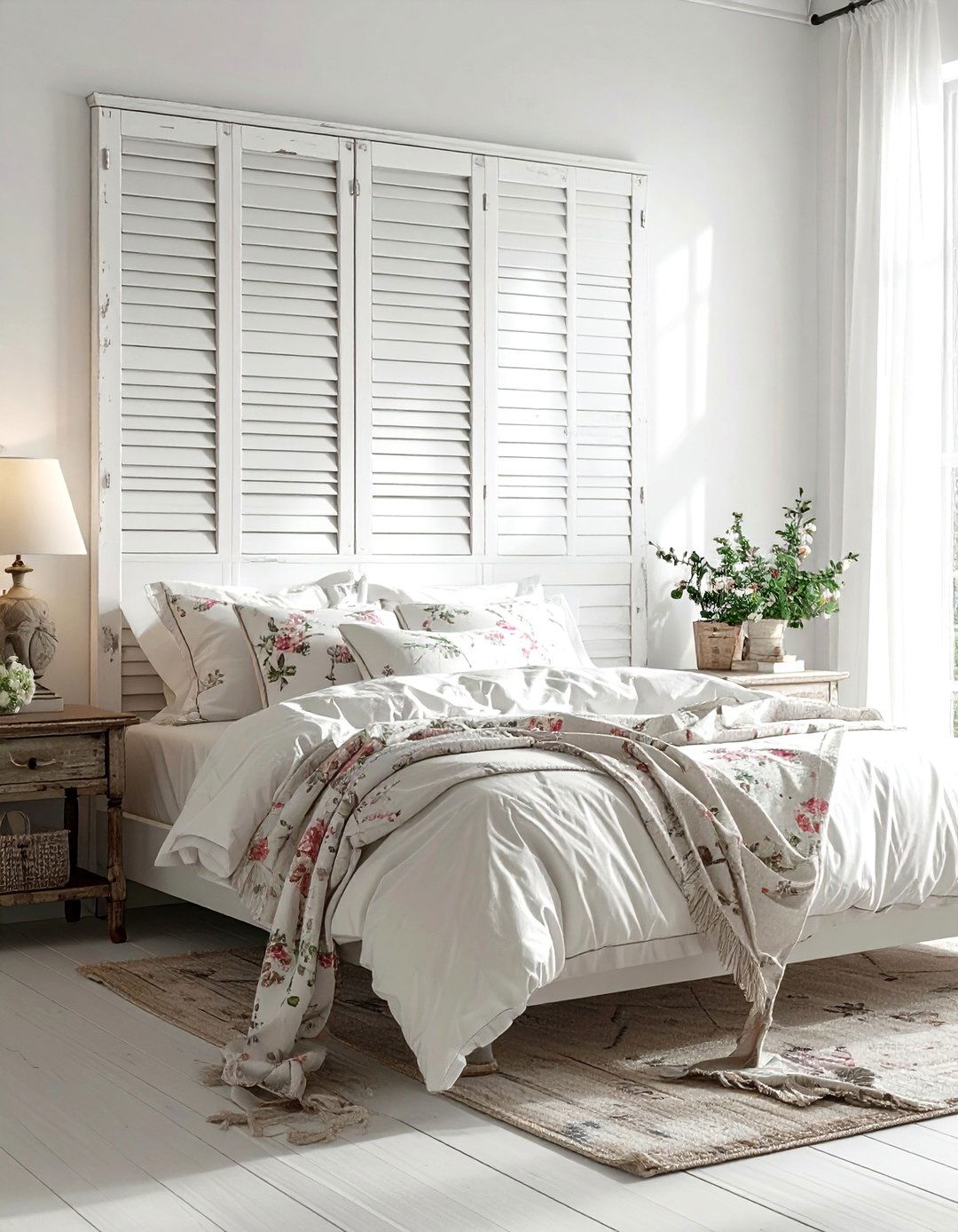 Shabby Chic Headboard - 30 secondhand bedroom ideas