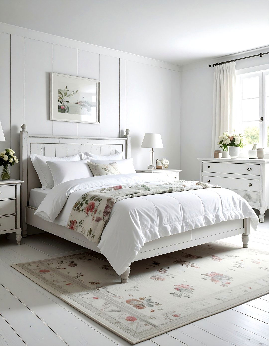 Shabby Chic White Bedroom - 30 white bedroom decor ideas