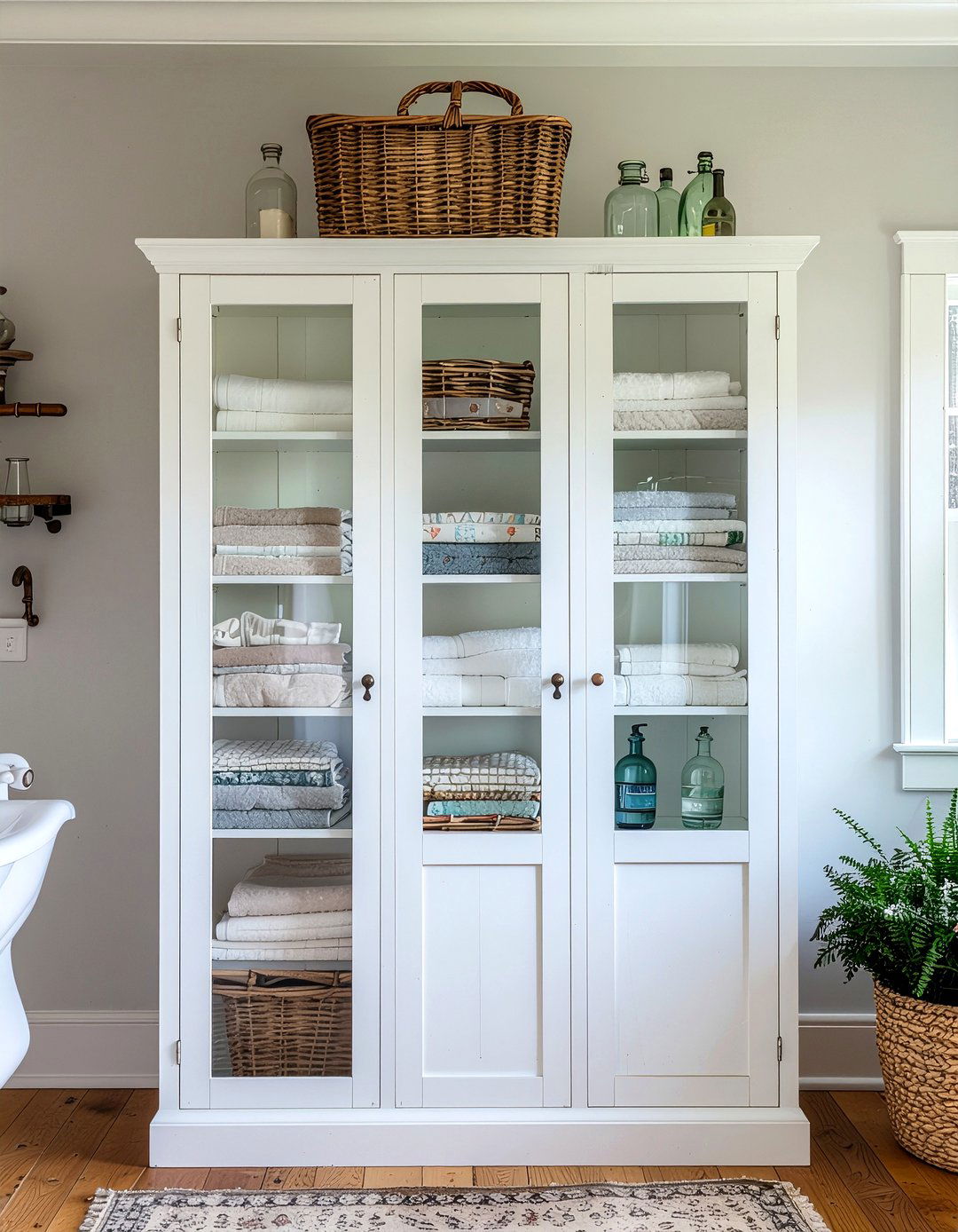Shabby chic cabinet - 30 French country bathroom ideas