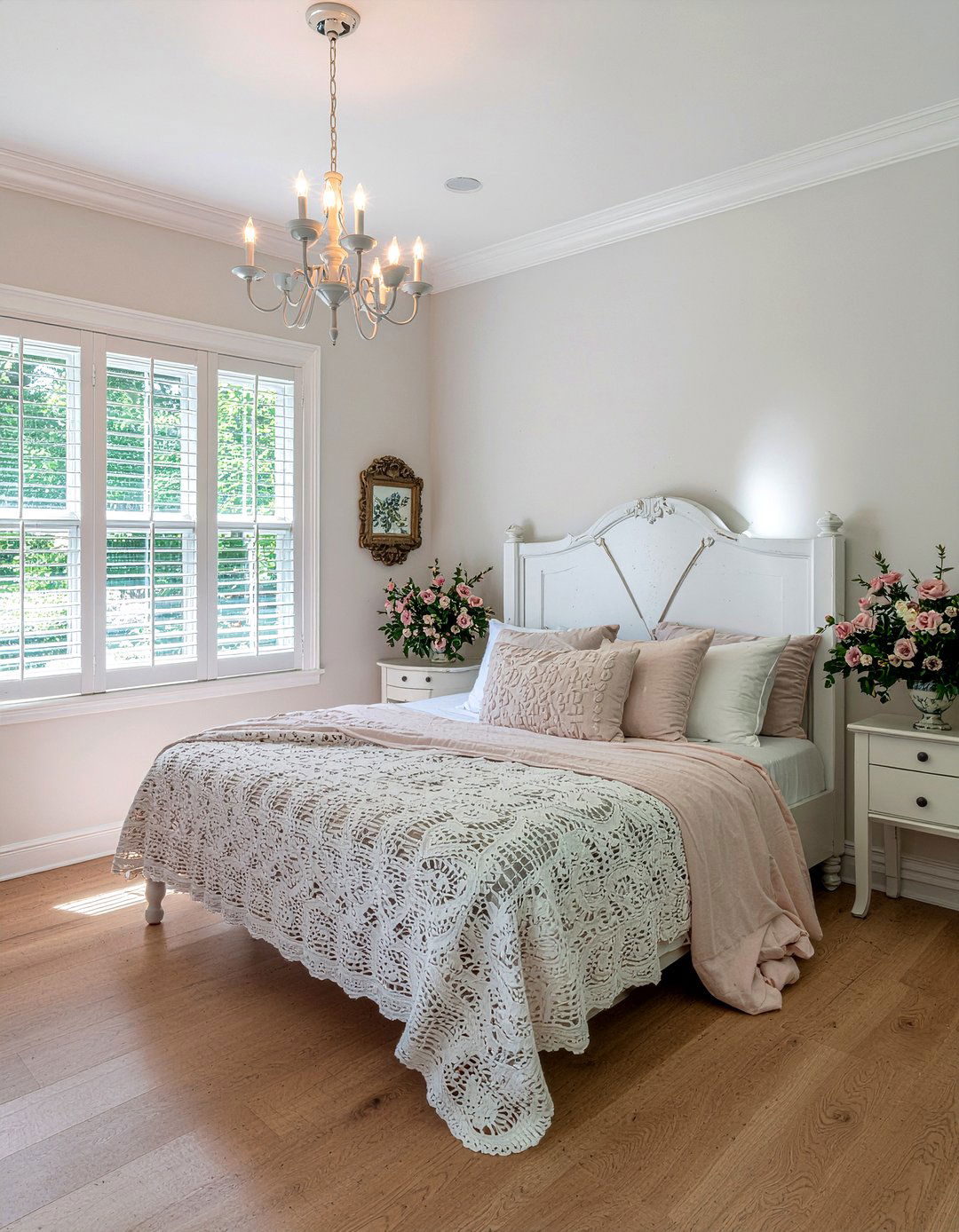 Shabby chic chandelier - 30 bedroom chandeliers