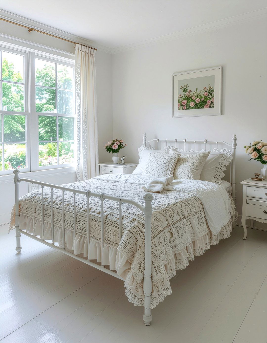Shabby chic white bedroom - 30 off-white bedroom ideas