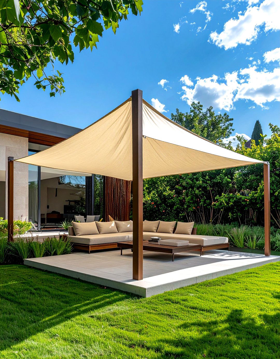 Shade Sail - 30 outdoor living ideas