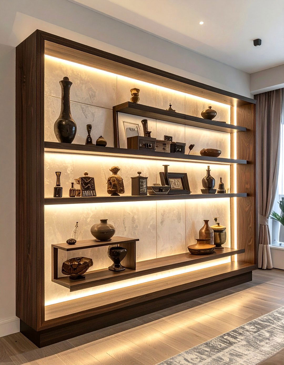 Shadow Box Lighting - 30 living room accent lighting ideas