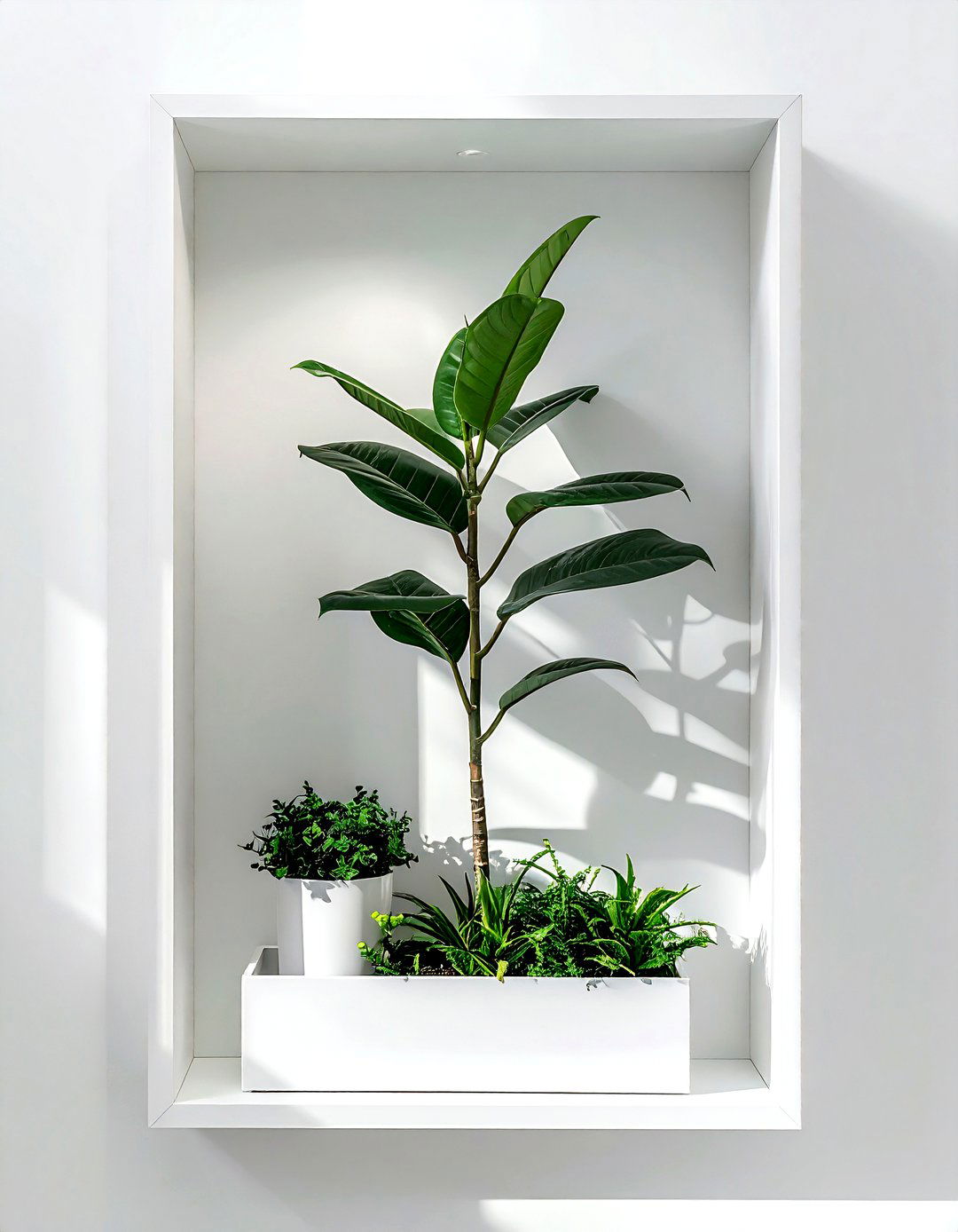Shadow Box Plant Shelf - 30 living room plant shelves